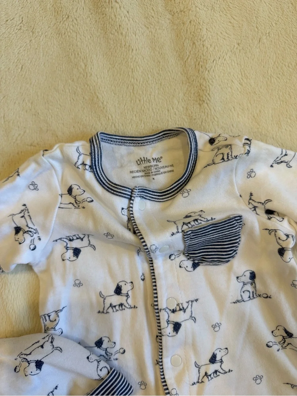 Little Me Newborn One Piece and Hat